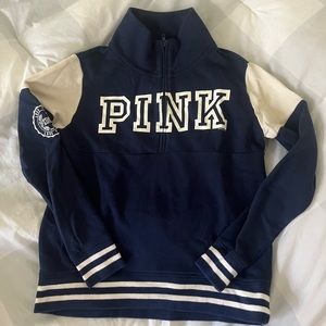 🌸Pink Victoria Secret half zip sweater